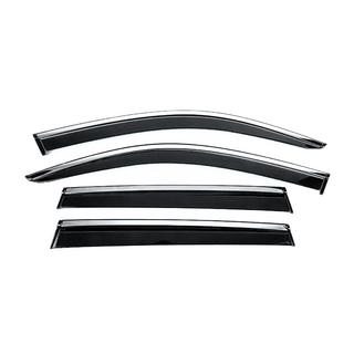 Ветровики с хромированным молдингом Niken Luxury (4 шт) BMW X3 G01 2018- гг. фото 1