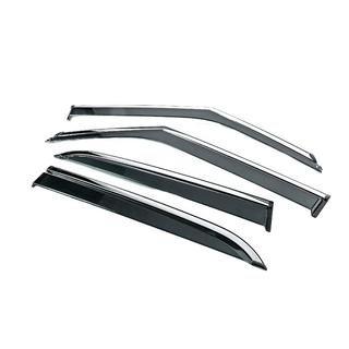 Ветровики с хромированным молдингом Niken Luxury (4 шт) Chevrolet Blazer 2018-2023 гг. фото 2