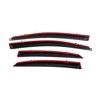 Ветровики с хромированным молдингом Niken Luxury (4 шт) Hyundai Accent 2017-2023 гг. фото 4