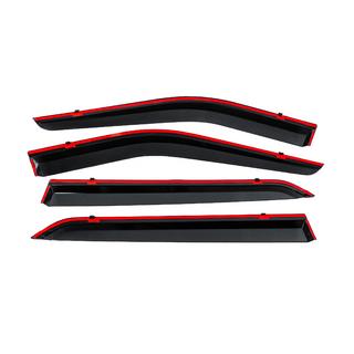 Ветровики с хромированным молдингом Niken Luxury (4 шт) Nissan Kicks 2016- гг. фото 4