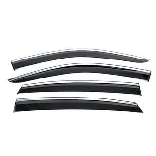 Ветровики с хромированным молдингом Niken Luxury (4 шт) Toyota Venza 2020- гг. фото 1