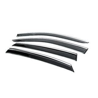 Ветровики с хромированным молдингом Niken Luxury (4 шт) Toyota Venza 2020- гг. фото 2