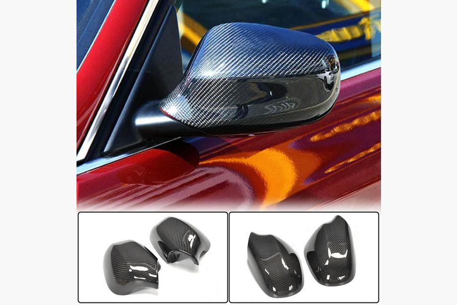BMW 3 серия E90/E91 2005-2011 гг. Накладки на Зеркала Карбон V2 (2008-2011) Image