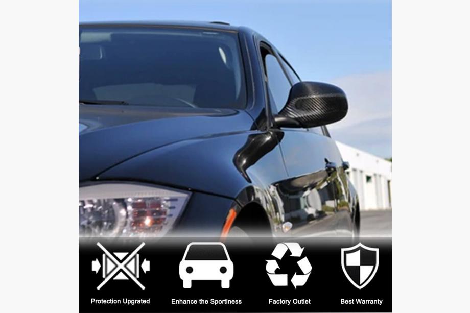 BMW 3 серия E90/E91 2005-2011 гг. Накладки на Зеркала Карбон V2 (2008-2011) Фото 2