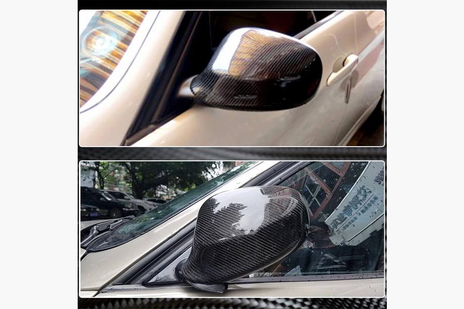 BMW 3 серия E90/E91 2005-2011 гг. Накладки на Зеркала Карбон V2 (2008-2011) Фото 4