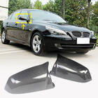BMW 5 серия E60/E61 2003-2010 гг. Накладки на Зеркала (для 2007-2010, Карбон) фото 1