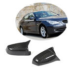 BMW 5 серия E60/E61 2003-2010 гг. Накладки на Зеркала (для 2007-2010, Карбон) фото 2