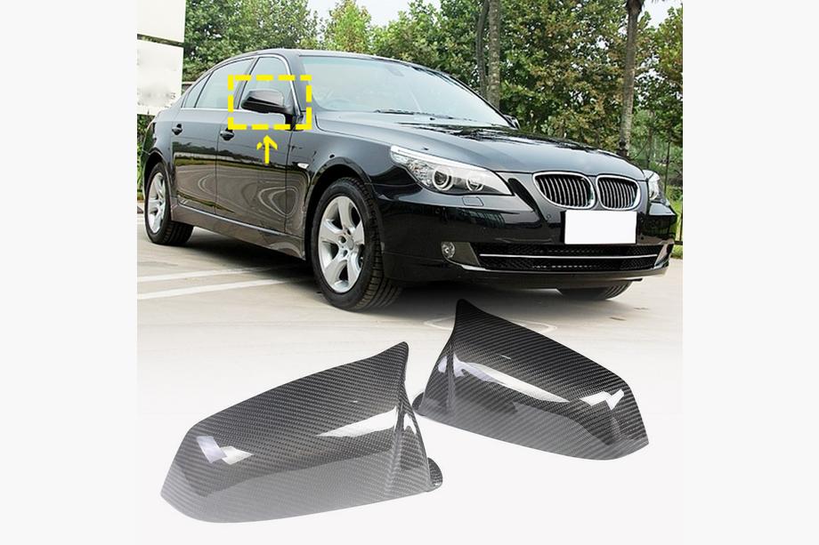 BMW 5 серия E60/E61 2003-2010 гг. Накладки на Зеркала (для 2007-2010, Карбон) Image