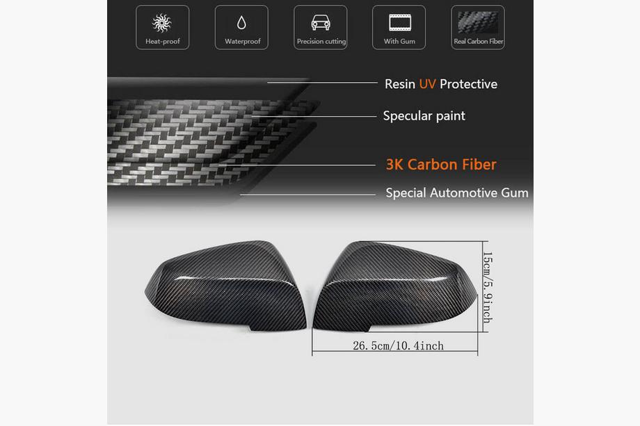 BMW 1 серия F20/F21 2011-2019 гг. Накладки на Зеркала V2 (Карбон) Фото 5