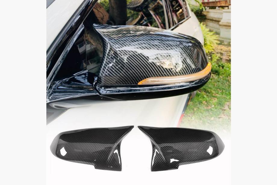 BMW 1 серия F20/F21 2011-2019 гг. Накладки на Зеркала V1 (Карбон) Image