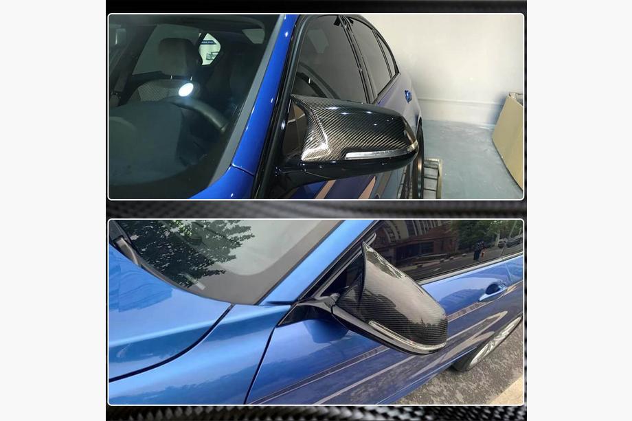 BMW 1 серия F20/F21 2011-2019 гг. Накладки на Зеркала V1 (Карбон) Фото 5