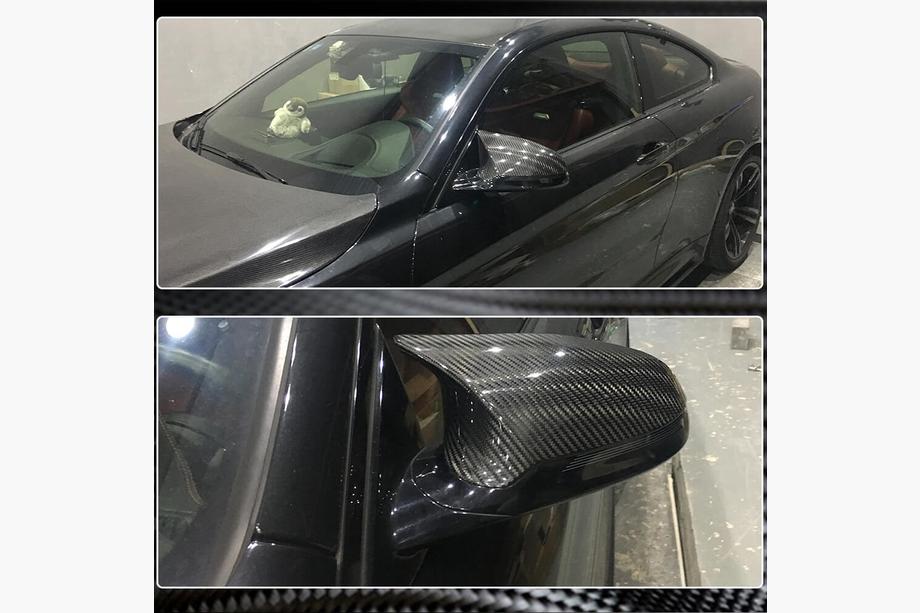 BMW 3 серия F30/F31 2012-2019 гг. Накладки на Зеркала V2 (для F80, Карбон) Фото 3