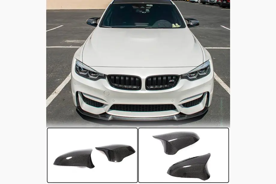 BMW 4 серия F32/F33/F36 2012-2020 гг. Накладки на Зеркала V1 (для F82/F83, Карбон) Фото 1