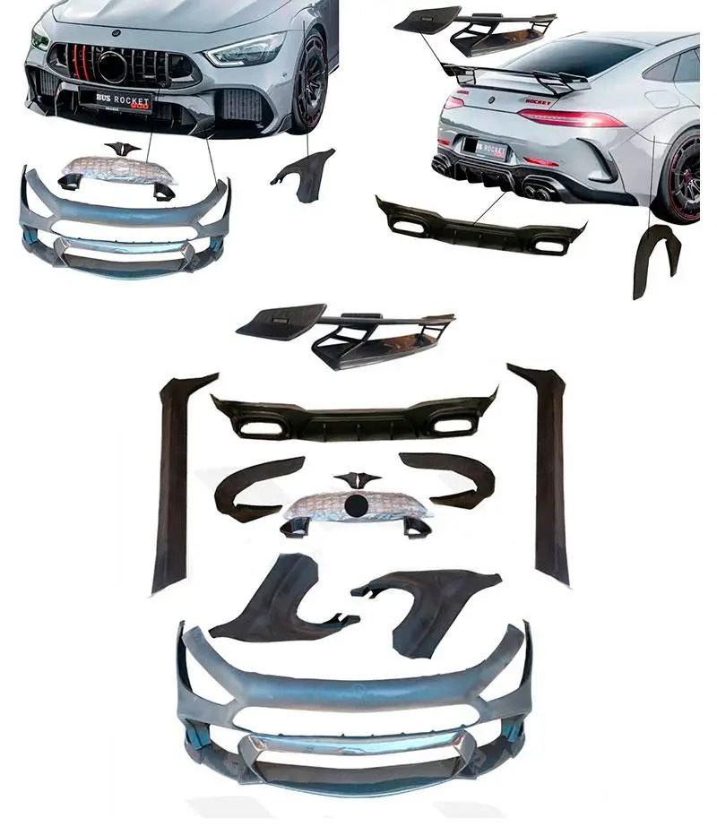 Комплект обвісів Rocket 900 Carbon (2018-2022) для Mercedes AMG GT 4 X290 2018- рр - фото 2