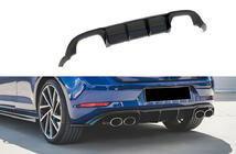 Задний диффузор DPT V-3 (для R / R-Line, 2017-2019, Черный Глянец) фото 1