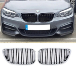 BMW 2 серия F22/F23 2014-2021 гг. Ноздри M-Look (Черный Глянец с Хромированной Окантовкой) фото 2