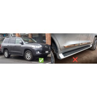 Передние брызговики (2 шт., для порогов без подсветки) Toyota Land Cruiser 200 2007-2021 гг. фото 2