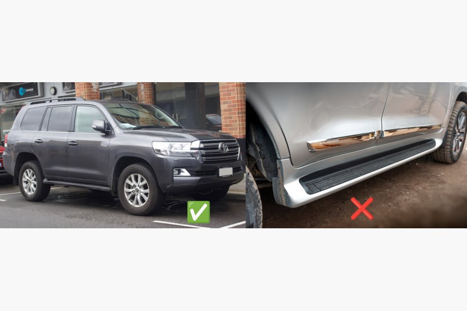 Toyota Land Cruiser 200 2007-2021 гг. Передние брызговики (2 шт., для порогов без подсветки) Фото 2
