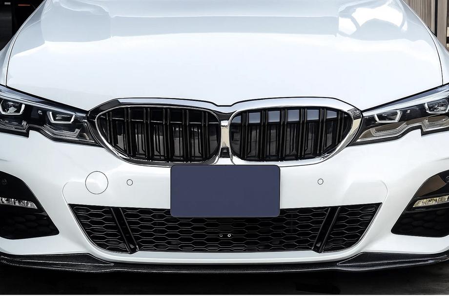 BMW 3 серия G20/G21 2018- гг. Решетки M-Look V2 (2018-2022, Черный Глянец с Хромированной Окантовкой) Image