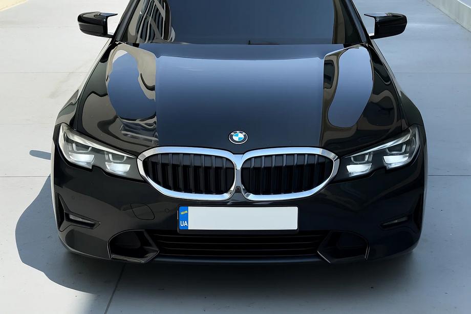 BMW 3 серия G20/G21 2018- гг. Ноздри 1 Полоса (2018-2022, Черный Глянец с Хромированной Окантовкой) Image