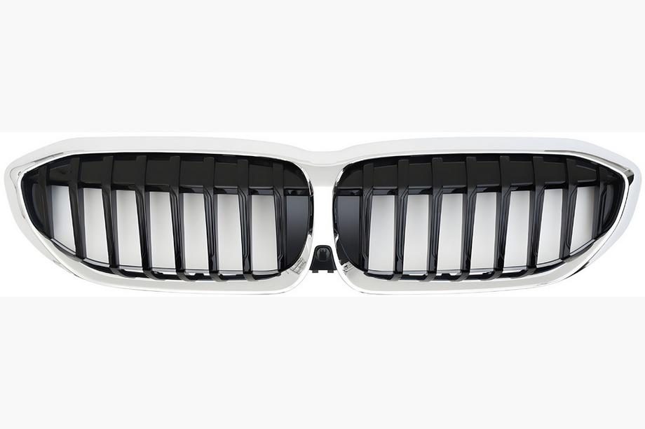 BMW 3 серия G20/G21 2018- гг. Ноздри 1 Полоса (2018-2022, Черный Глянец с Хромированной Окантовкой) Фото 2