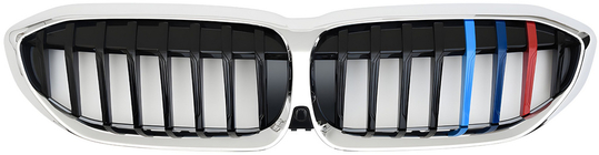 BMW 3 серия G20/G21 2018- гг. Ноздри 1 Bar (2018-2022, M-Color с хромированной окантовкой) фото 2