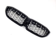 BMW 3 серия G20/G21 2018- гг. Ноздри Diamond Silver (2018-2022, черная окантовка) фото 3