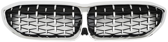 BMW 3 серия G20/G21 2018- гг. Ноздри Diamond Silver (2018-2022, Хромированная Окантовка) фото 2