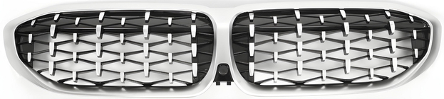 BMW 3 серия G20/G21 2018- гг. Ноздри Diamond Silver (2018-2022, окантовка матовый хром) фото 2