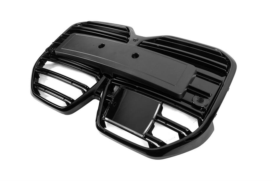 BMW 4 серия G22/23/26 2020- гг. Решетка радиатора Ноздри M-Look (для I4 G26, 2022+, Черный Глянец) Фото 7