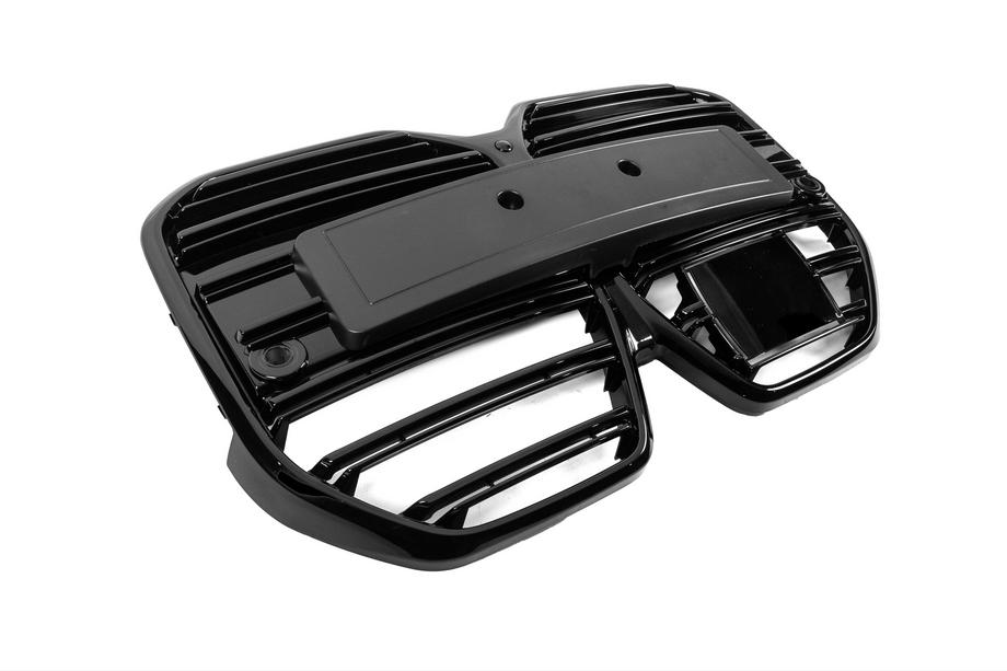 BMW 4 серия G22/23/26 2020- гг. Решетка радиатора Ноздри M-Look (для I4 G26, 2022+, Черный Глянец) Фото 8