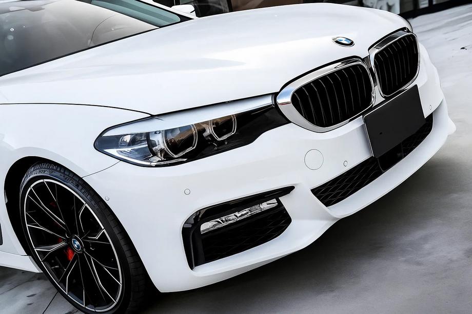 BMW 5 серия G30/G31 2017-2023 гг. Ноздри 1 Полоса (2017-2020, Черный Глянец с Хромированной Окантовкой) Image