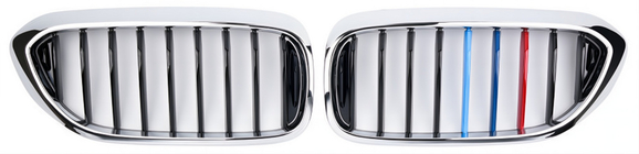 BMW 5 серия G30/G31 2017-2023 гг. Ноздри 1 Bar (2017-2020, M-Color с хромированной окантовкой) фото 2