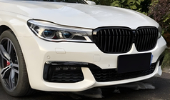 BMW 7 серия G11/G12 2015-2022 гг. Ноздри 1 Полоса (2016-2019, Черный Глянец) фото 1