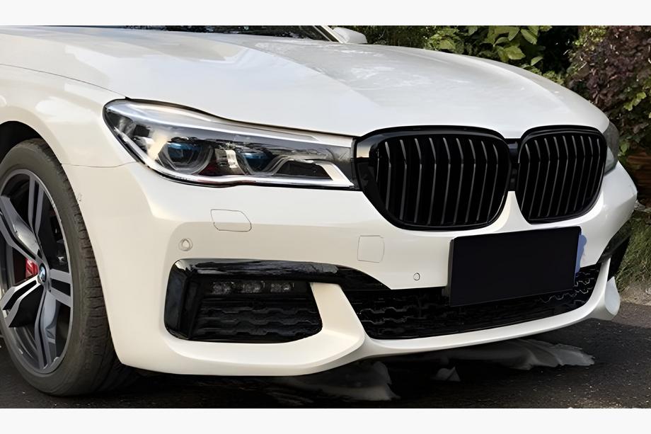 BMW 7 серия G11/G12 2015-2022 гг. Ноздри 1 Полоса (2016-2019, Черный Глянец) Image
