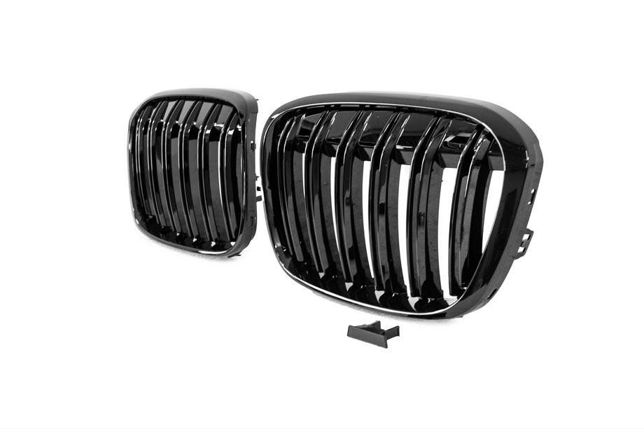 BMW X1 F48 2015-2022 гг. Ноздри M-Look (2015-2019, Черный Глянец) Фото 4