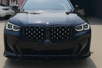 BMW X3 G01 2018- гг. Ноздри Diamond Silver (2021+, черная окантовка) фото 1