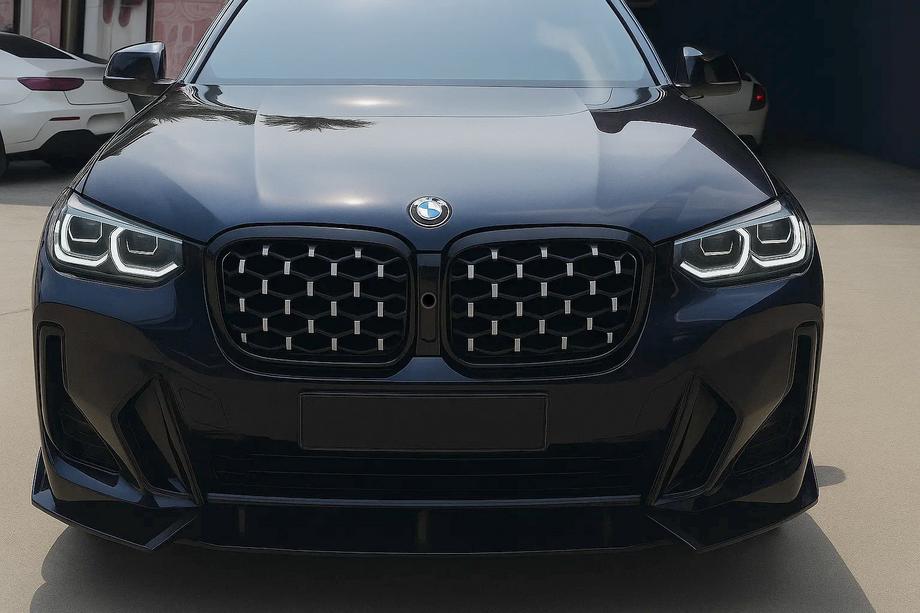 BMW X3 G01 2018- гг. Ноздри Diamond Silver (2021+, черная окантовка) Image