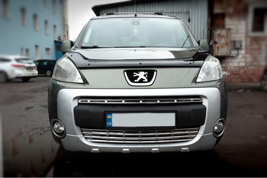 Citroen Berlingo 2008-2018 гг. Хромированные накладки на решетку радиатора (2 шт., нержавейка) Фото 4