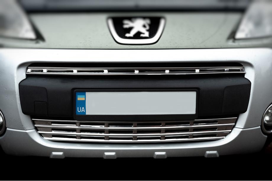 Citroen Berlingo 2008-2018 гг. Хромированные накладки на решетку радиатора (2 шт., нержавейка) Фото 2
