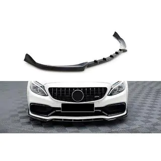 Передний лип DPT (2017-2020, Черный Глянец) Mercedes C-class W205 2014-2021 гг. фото 1