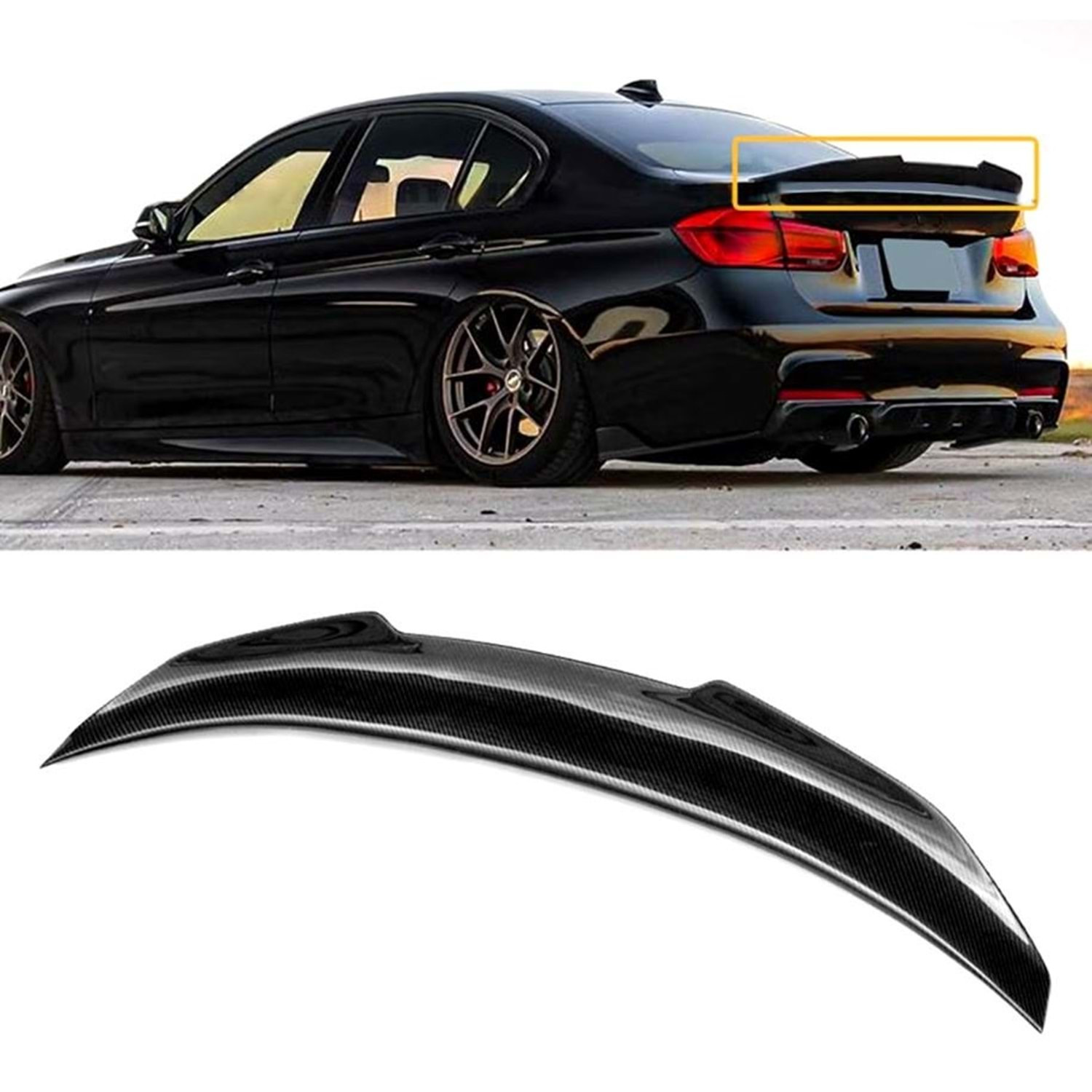 Спойлер PSM-Style (для F30/F80, чорний глянець) BMW 3 серія F30/F31 2012–2019 — Фото 8