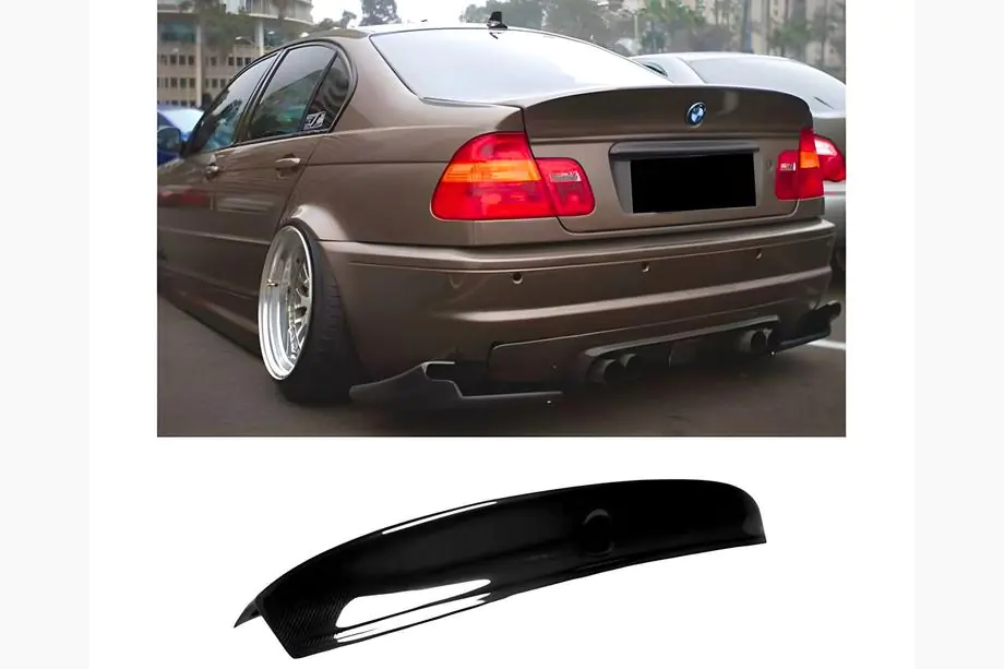BMW 3 серия E46 1998-2006 гг. Спойлер CSL-Style V1 (для SD, Черный Глянец)