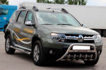 Dacia Duster 2008-2018 гг. Боковые трубы с вставками (2 шт., нержавейка) фото 3