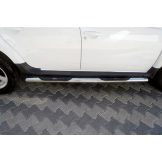 Боковые трубы с вставками (2 шт., нержавейка) фото 1