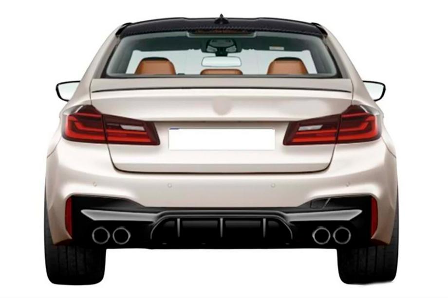 BMW 5 серия G30/G31 2017–2023 гг. Задний диффузор DPT V2 (для M-Sport/M5 F90, черный глянец) Фото 1