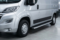 Fiat Ducato 2006-2025 гг. Боковые Подножки Fullmond (2 шт, алюминий) фото 1