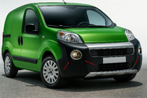 Fiat Fiorino/Qubo 2008-2024 гг. Накладки на противотуманные фары верхняя модель (2 шт, нержавейка) фото 1
