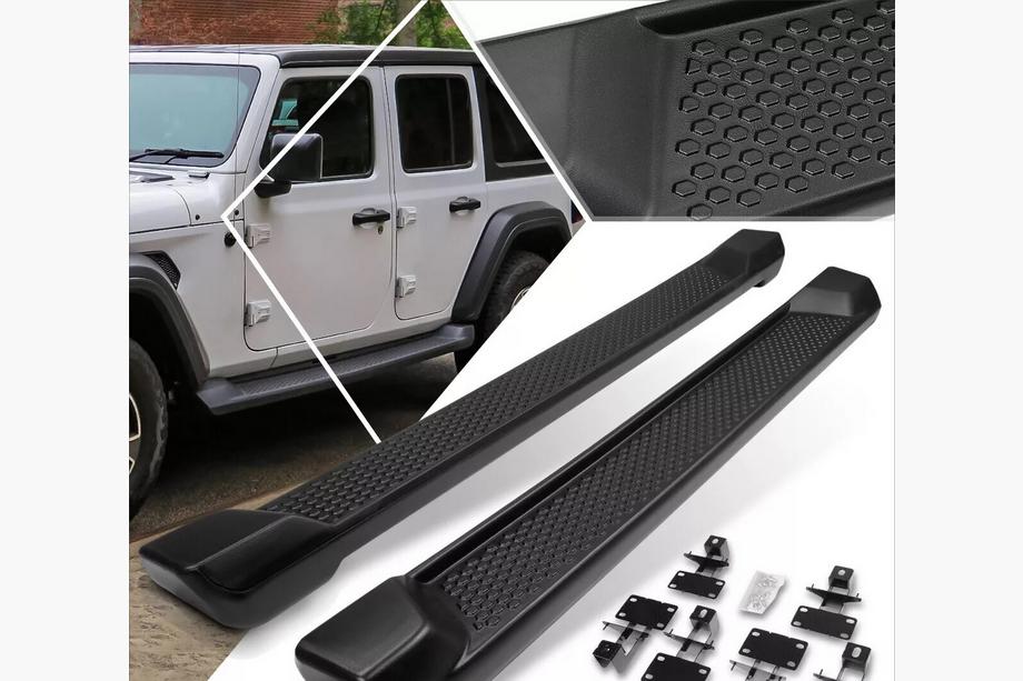Jeep Wrangler 2018- гг. Боковые Подножки OEM V2 (для пятидверного, 2 шт)