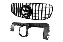 Mercedes GLS X167 2019- гг. Передняя Решетка 2019-2023 (GT Panamericana Черная) фото 6